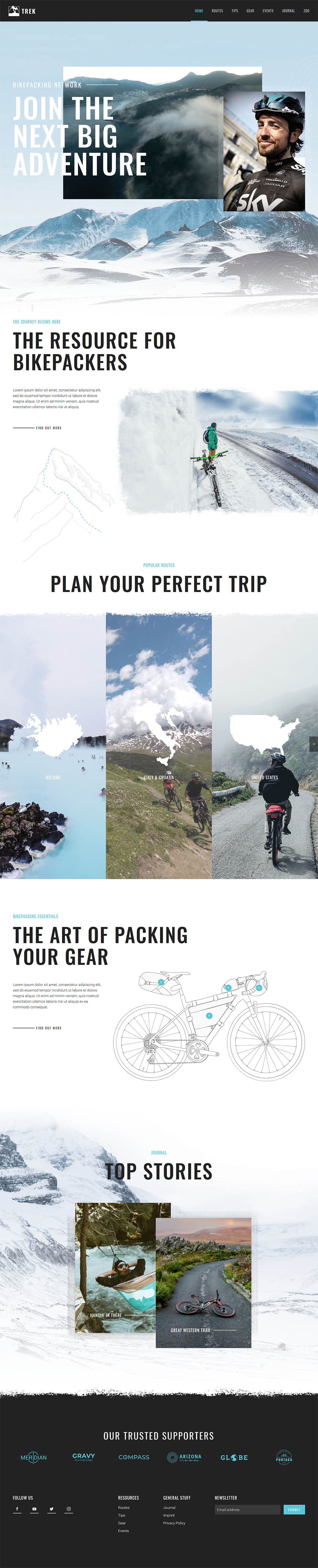 Template YOOtheme Trek Joomla template YOOtheme Trek