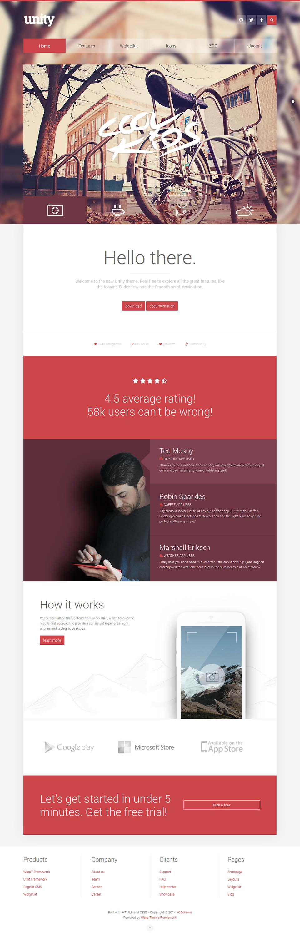 Template YOOtheme Unity Joomla template YOOtheme Unity