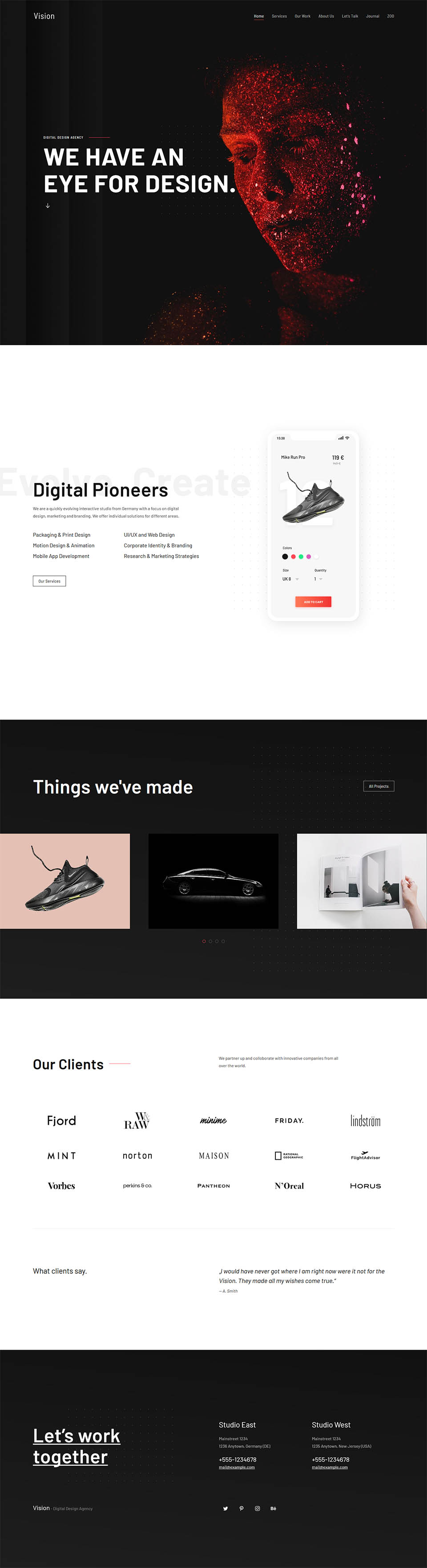 Template YOOtheme Vision Joomla template YOOtheme Vision