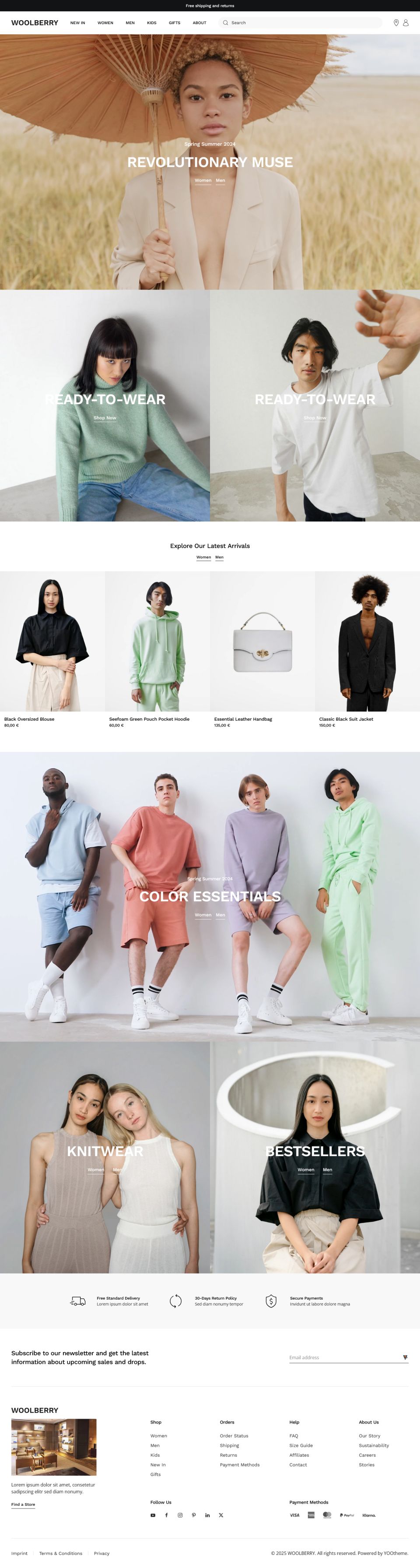 Joomla template YOOtheme Woolberry