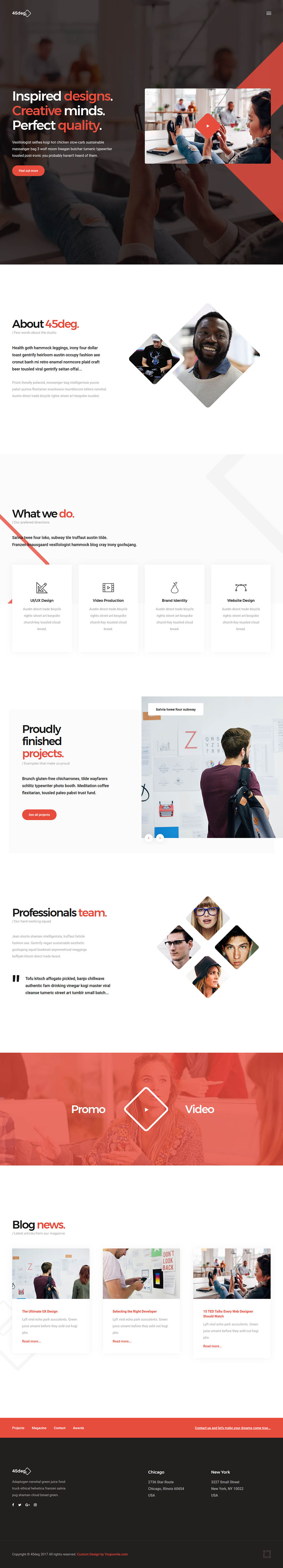 Template YouJoomla 45deg Joomla template YouJoomla 45deg