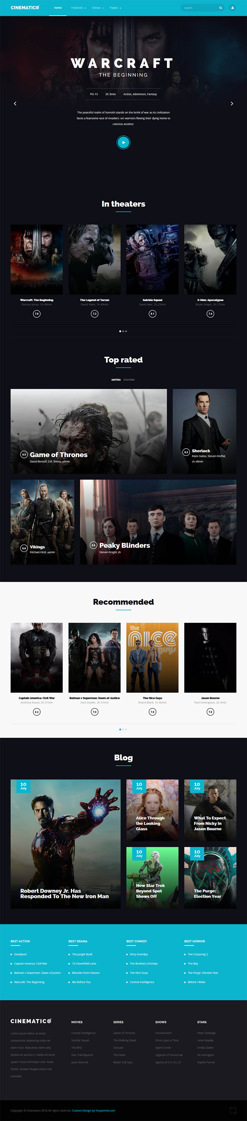 Joomla template YouJoomla Cinematico