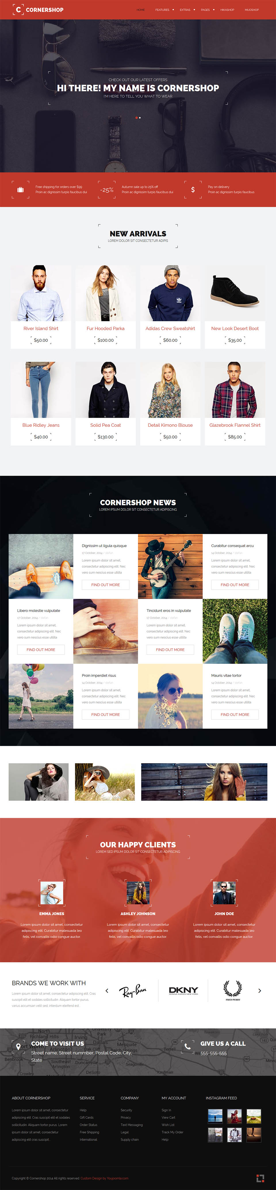 Template YouJoomla CornerShop Joomla template YouJoomla CornerShop