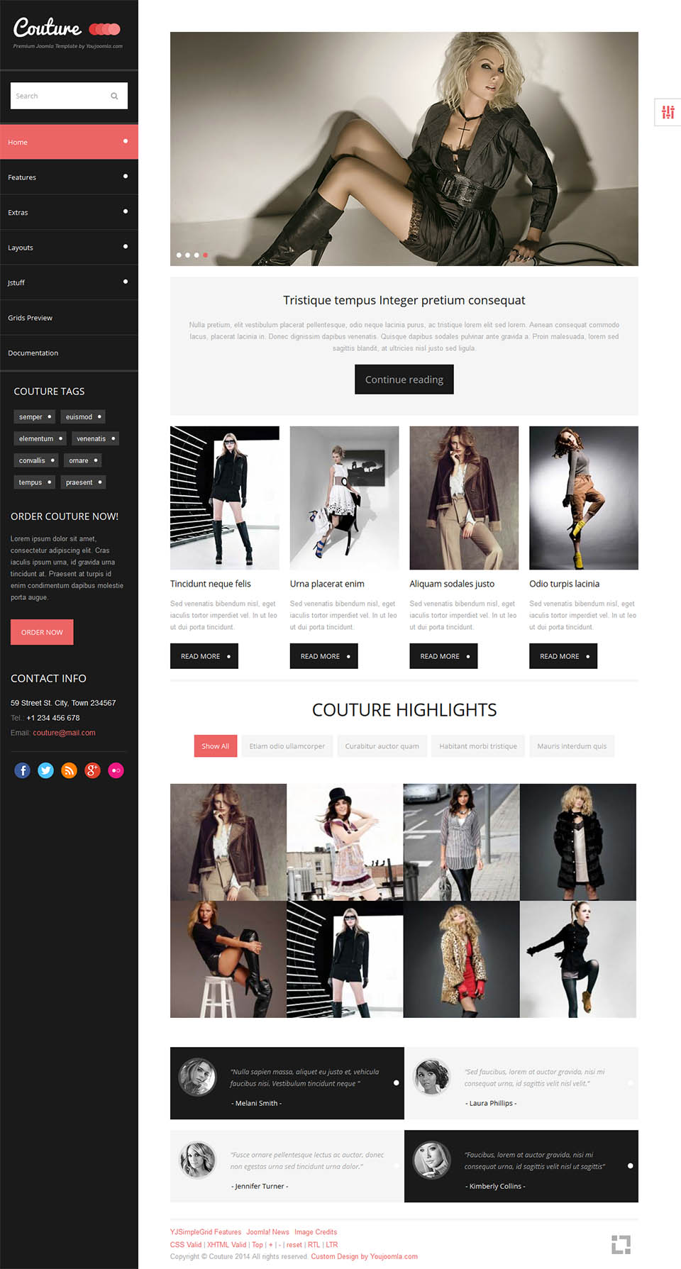 Template YouJoomla Couture Joomla template YouJoomla Couture