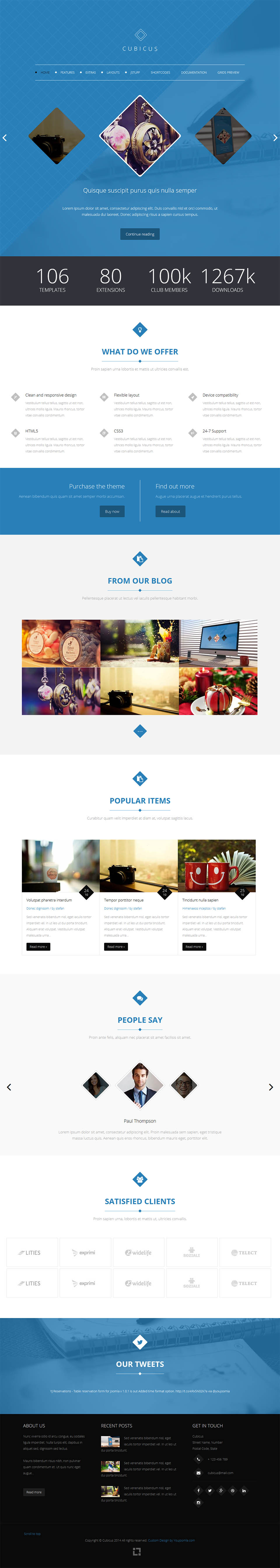 Joomla template YouJoomla Cubicus