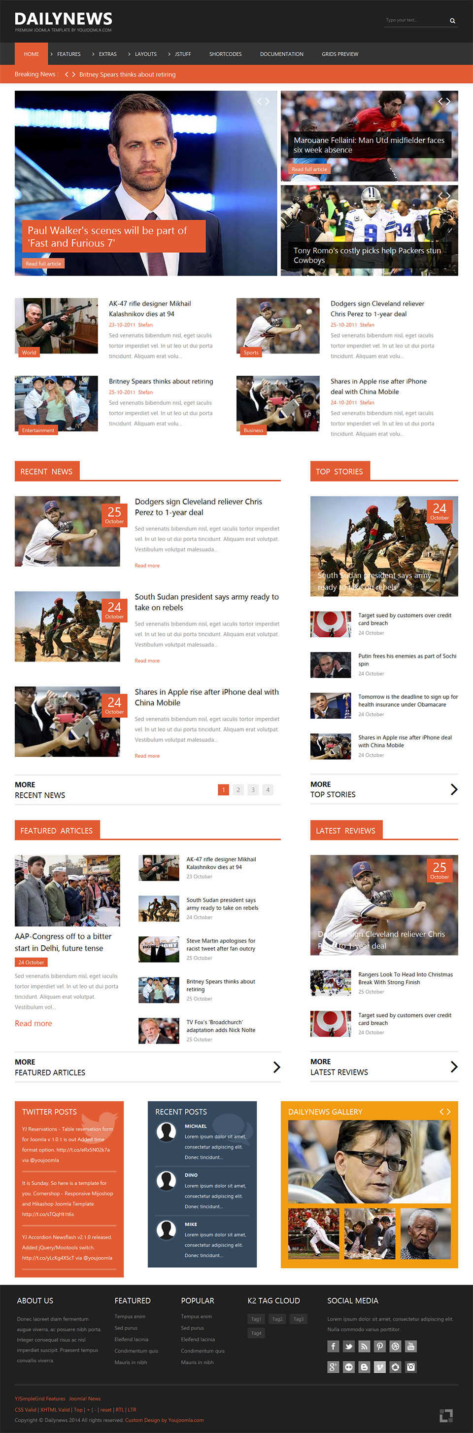 Template YouJoomla DailyNews Joomla template YouJoomla DailyNews