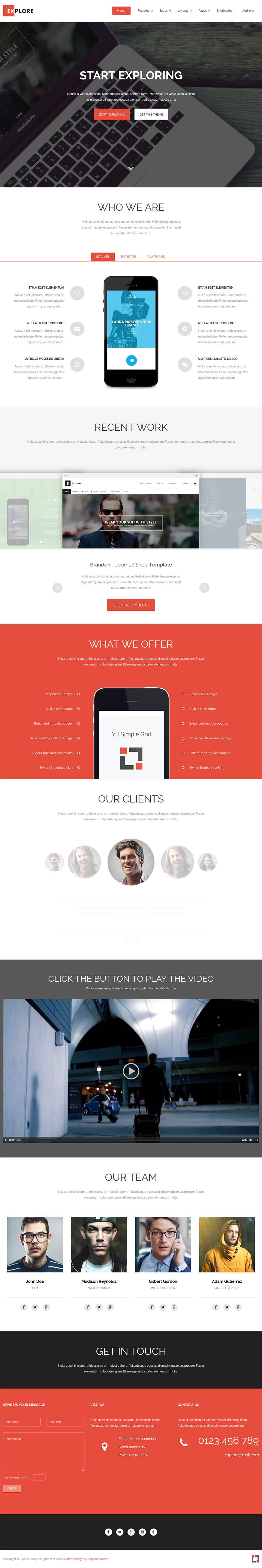Template YouJoomla Explore Joomla template YouJoomla Explore