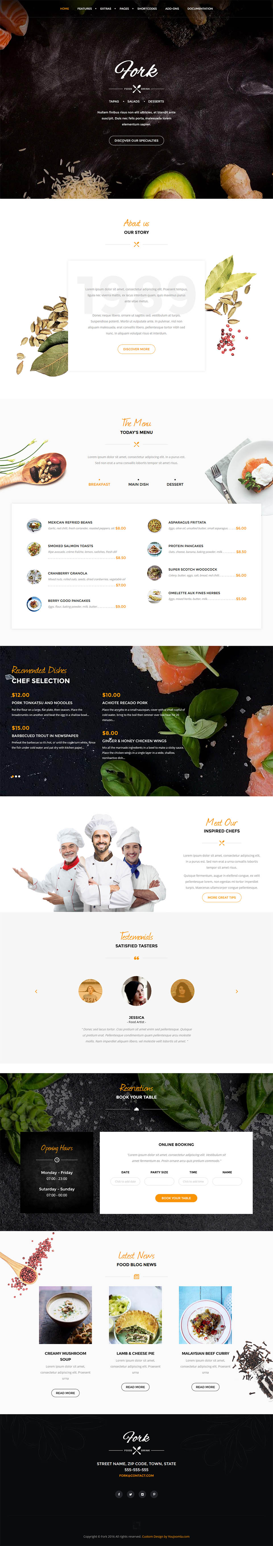 Template YouJoomla Fork Joomla template YouJoomla Fork