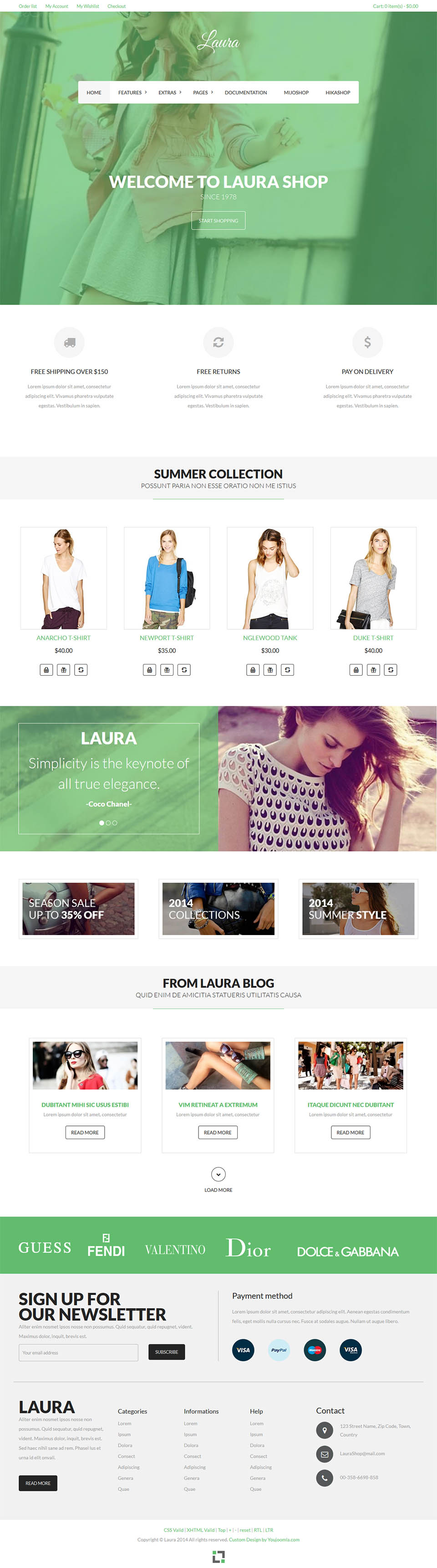Template YouJoomla Laura Joomla template YouJoomla Laura