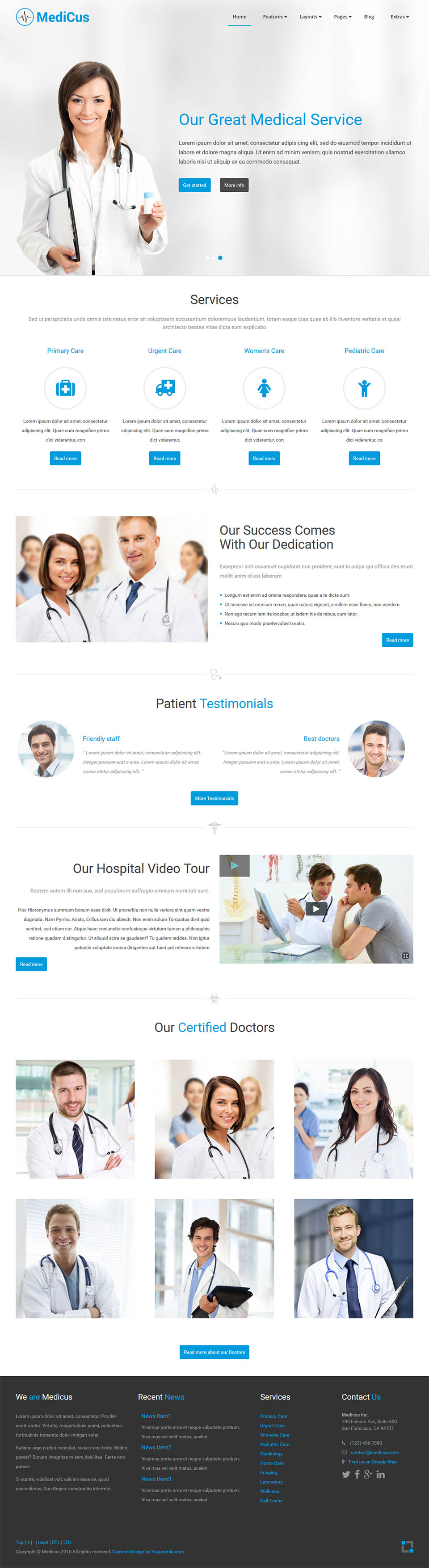 Template YouJoomla Medicus Joomla template YouJoomla Medicus