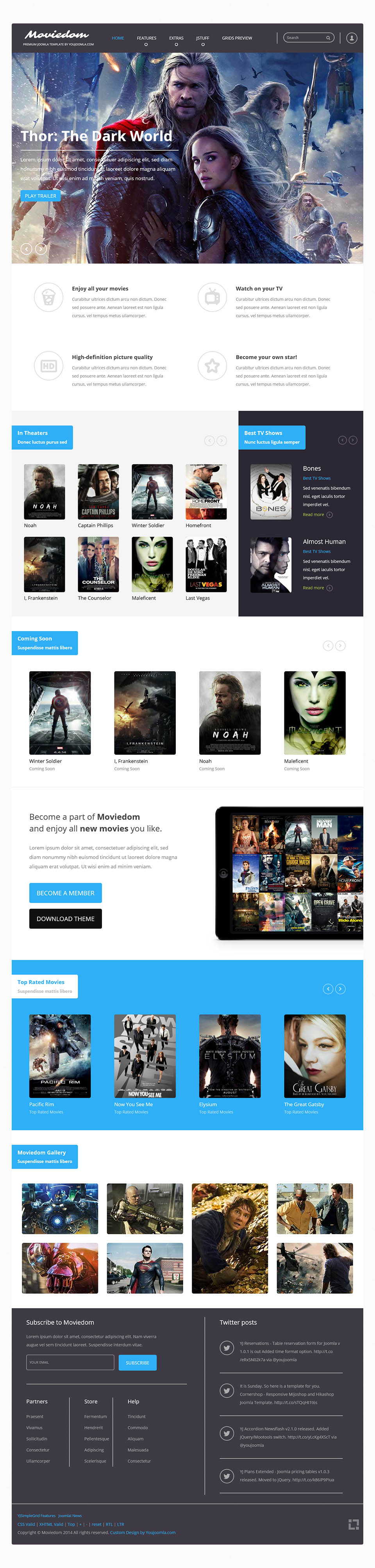 Template YouJoomla Moviedom Joomla template YouJoomla Moviedom