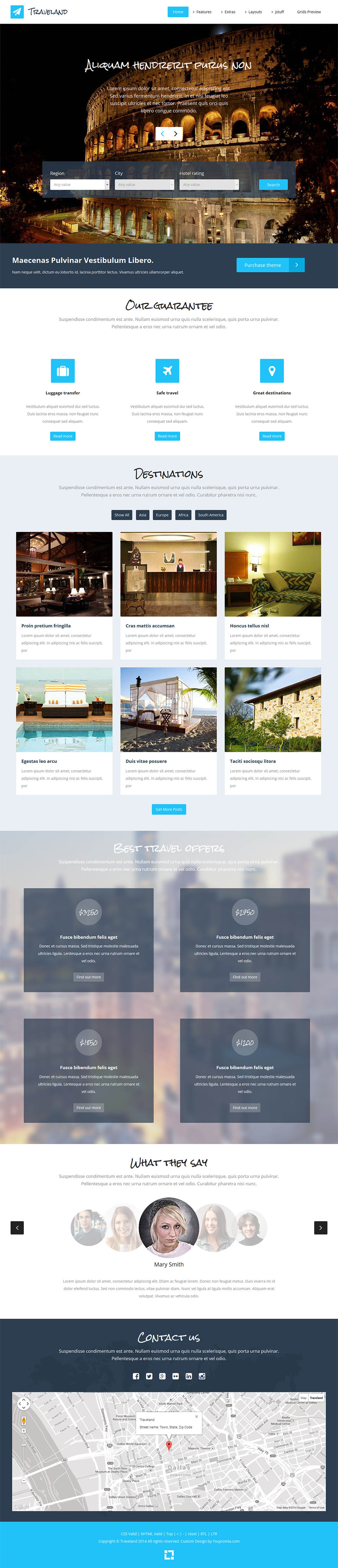 Template YouJoomla Traveland Joomla template YouJoomla Traveland