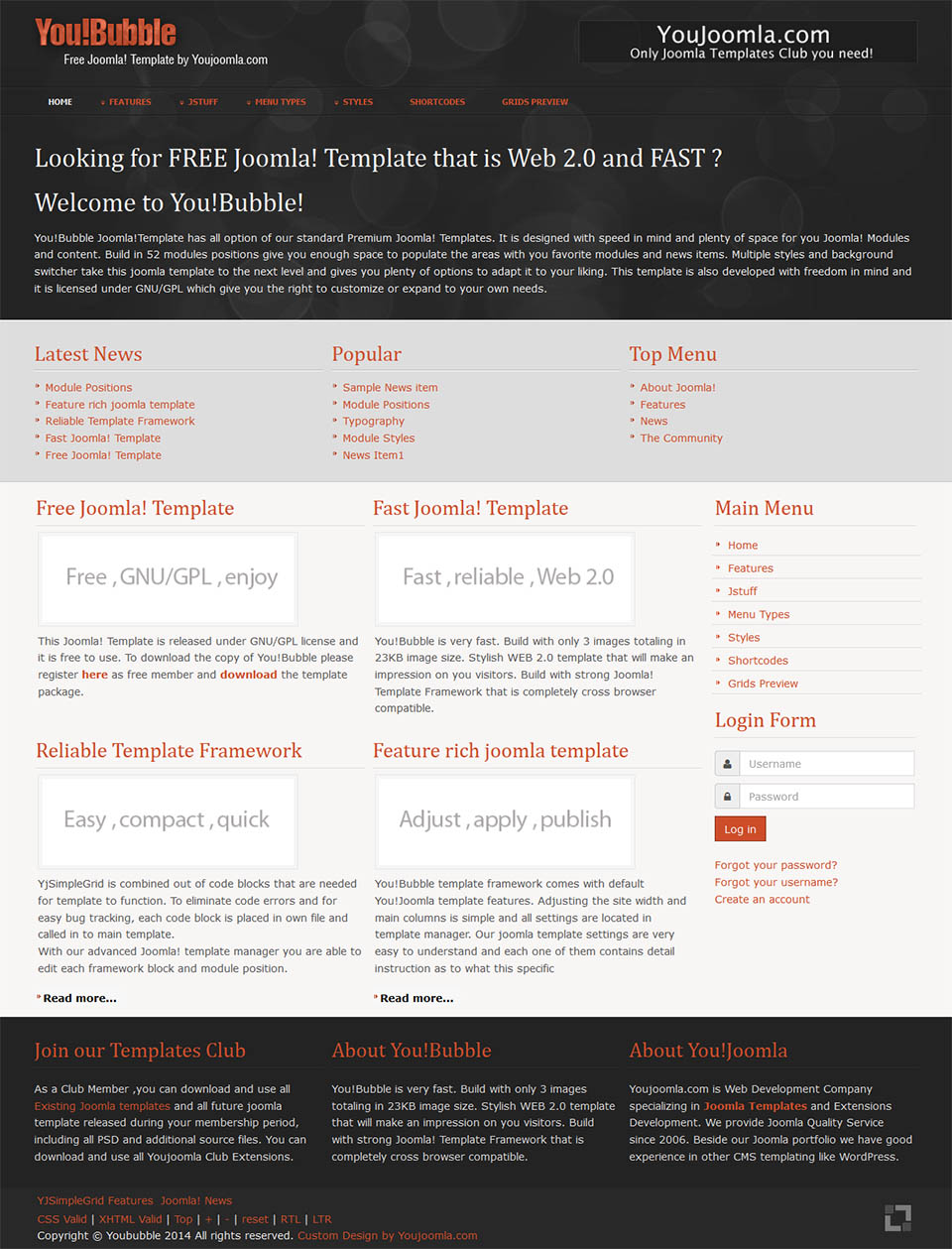 Template YouJoomla YouBubble Joomla template YouJoomla YouBubble