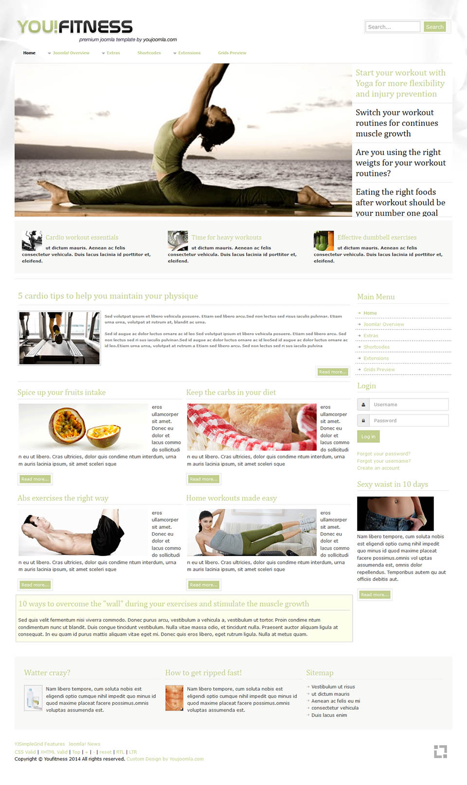 Template YouJoomla YouFitness Joomla template YouJoomla YouFitness
