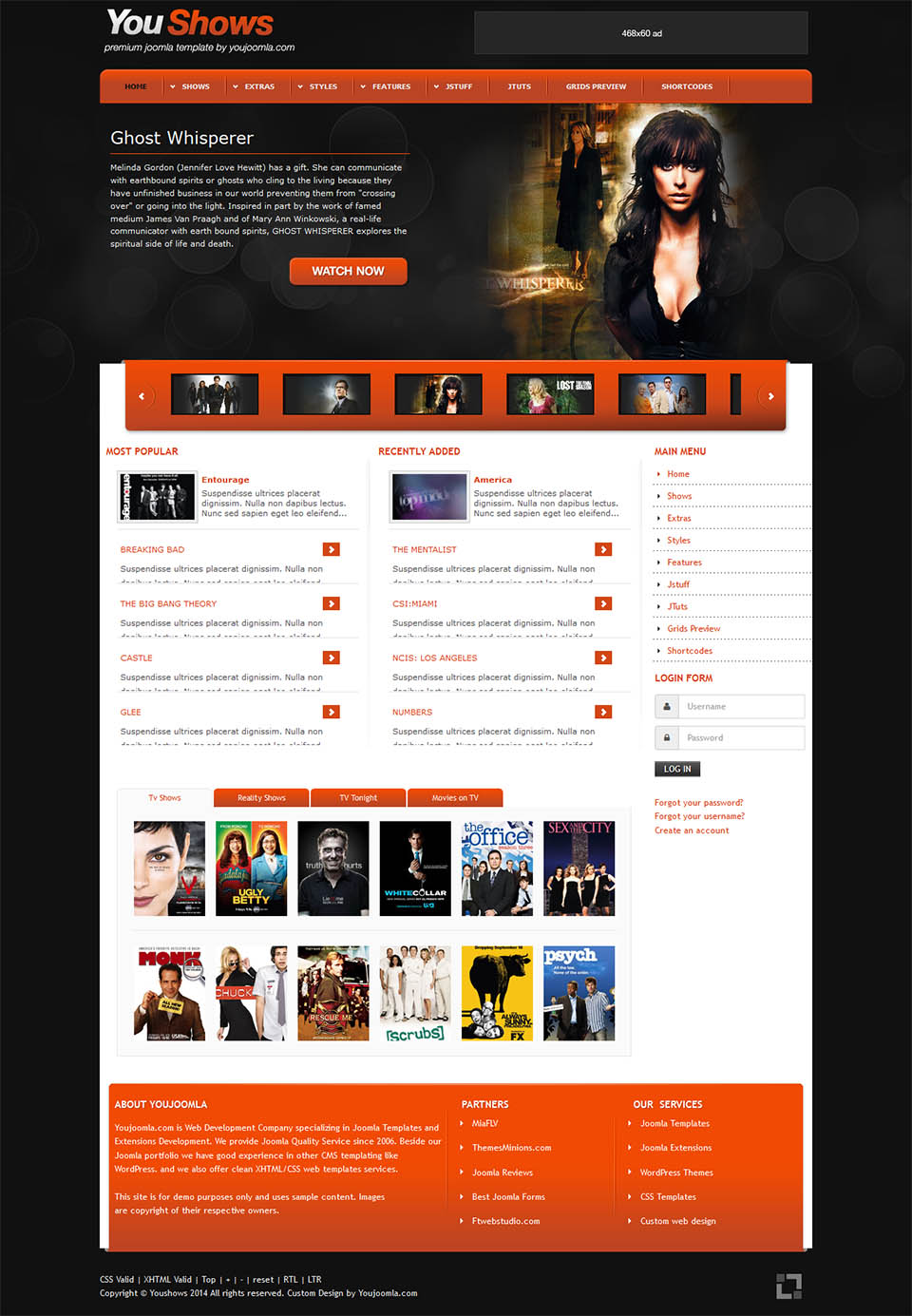 Template YouJoomla YouShows Joomla template YouJoomla YouShows
