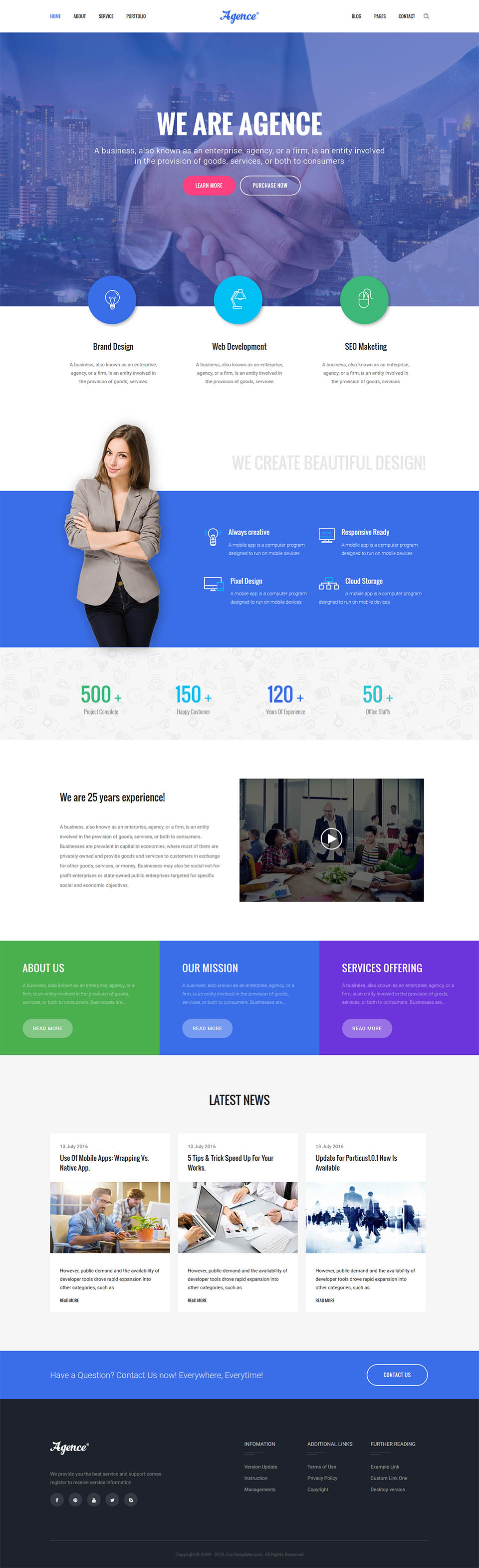 Template ZooTemplate Agence Joomla template ZooTemplate Agence