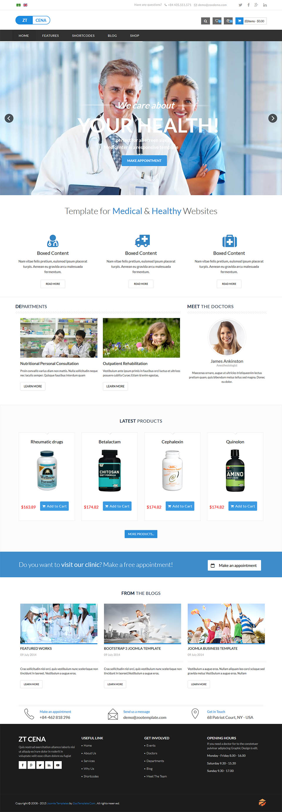 Template ZooTemplate Cena Joomla template ZooTemplate Cena