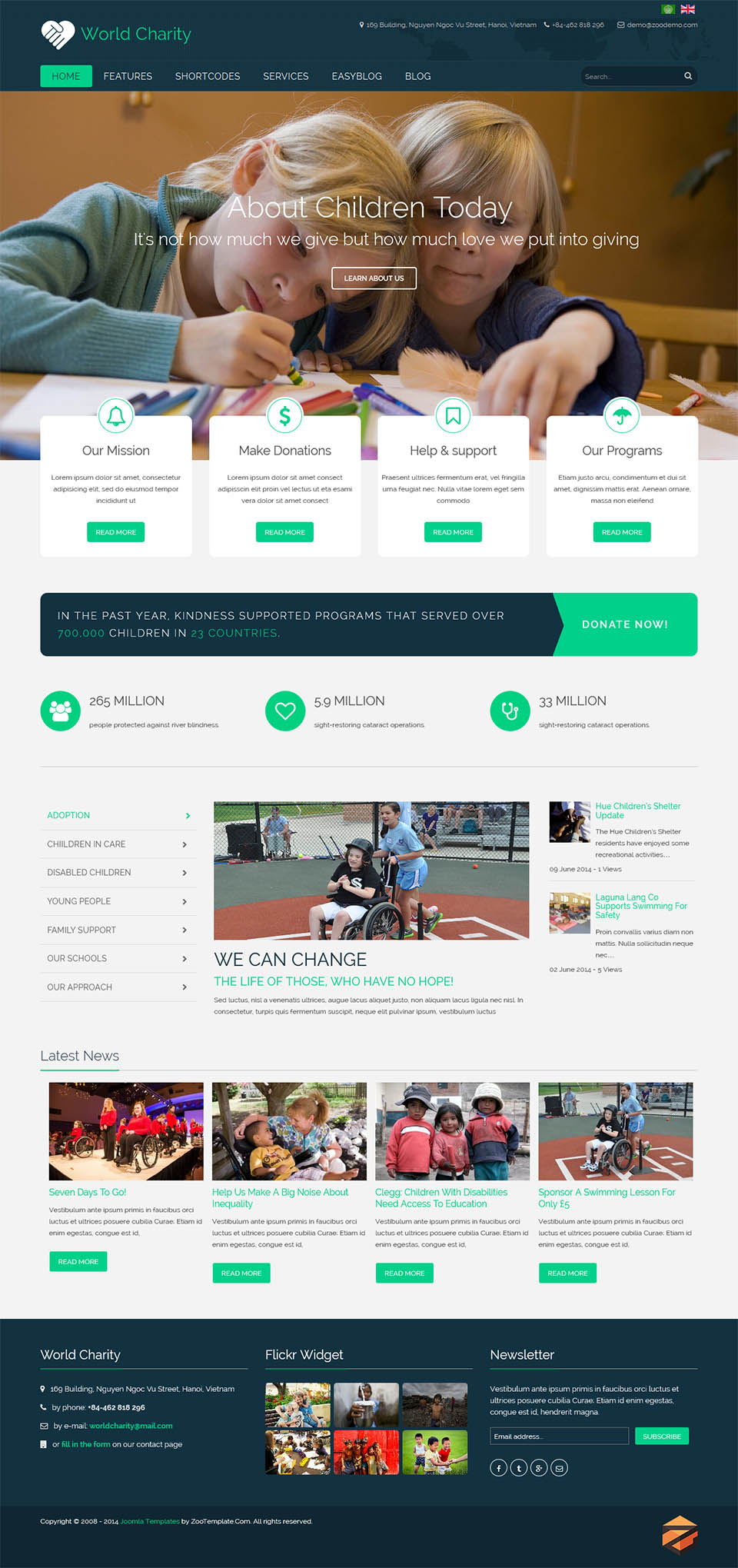 Template ZooTemplate Charity Joomla template ZooTemplate Charity