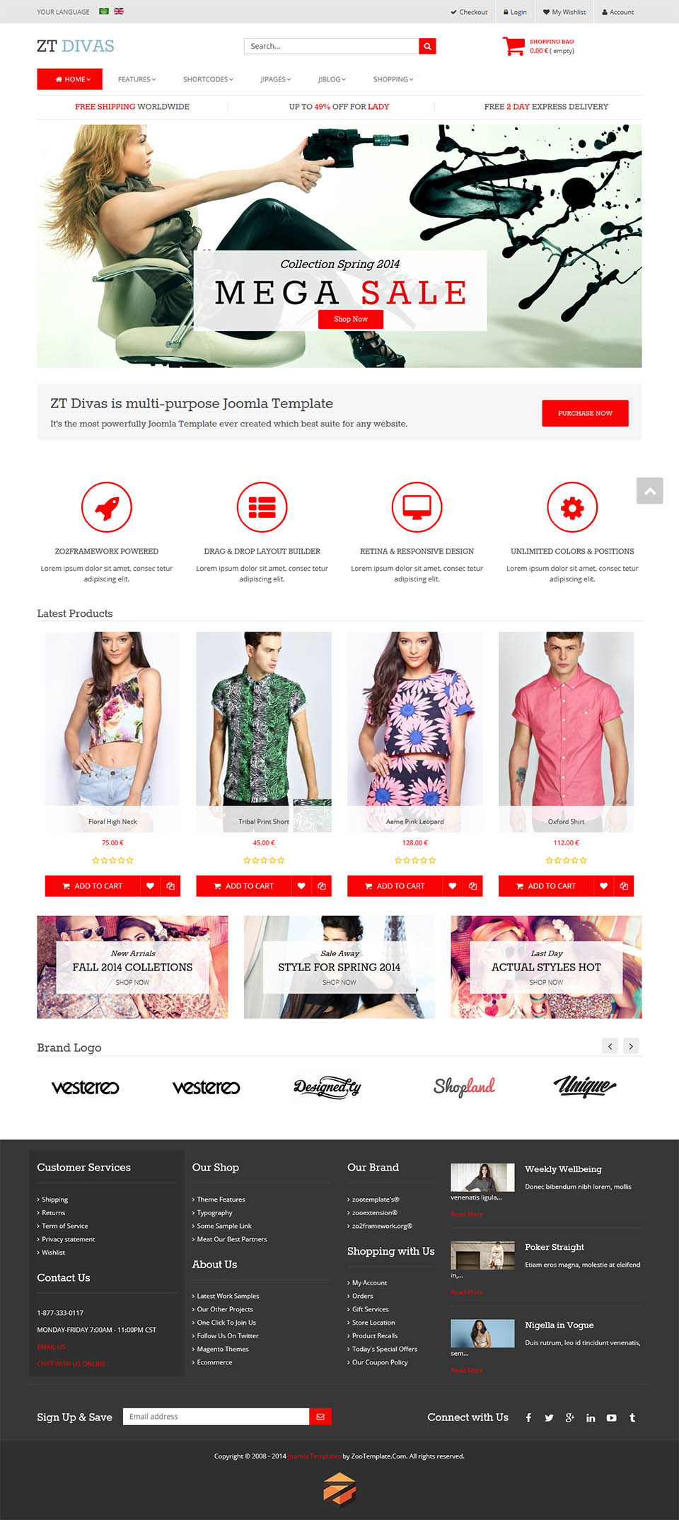 Template ZooTemplate Divas Joomla template ZooTemplate Divas