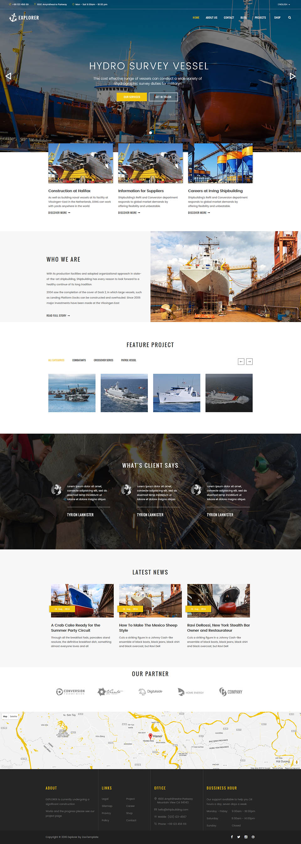 Template ZooTemplate Explorer Joomla template ZooTemplate Explorer