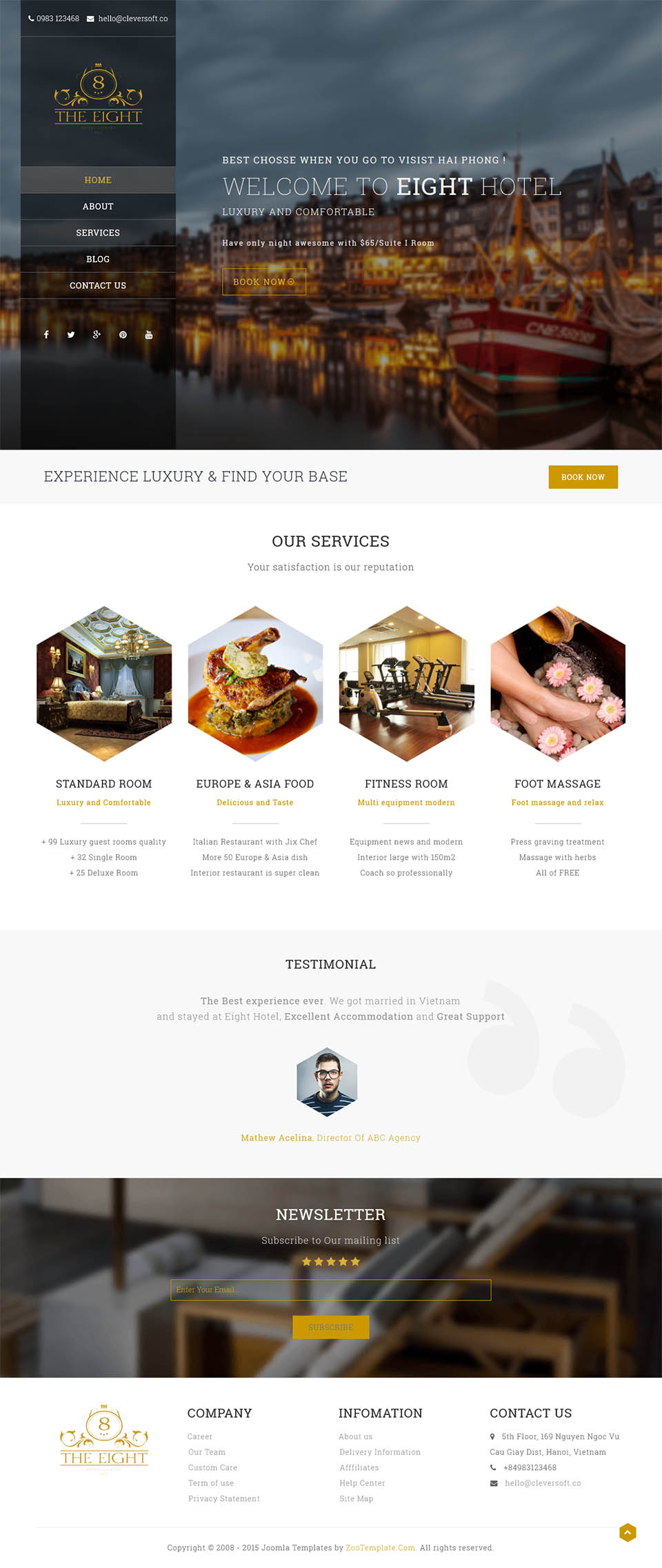 Template ZooTemplate Hotel Joomla template ZooTemplate Hotel
