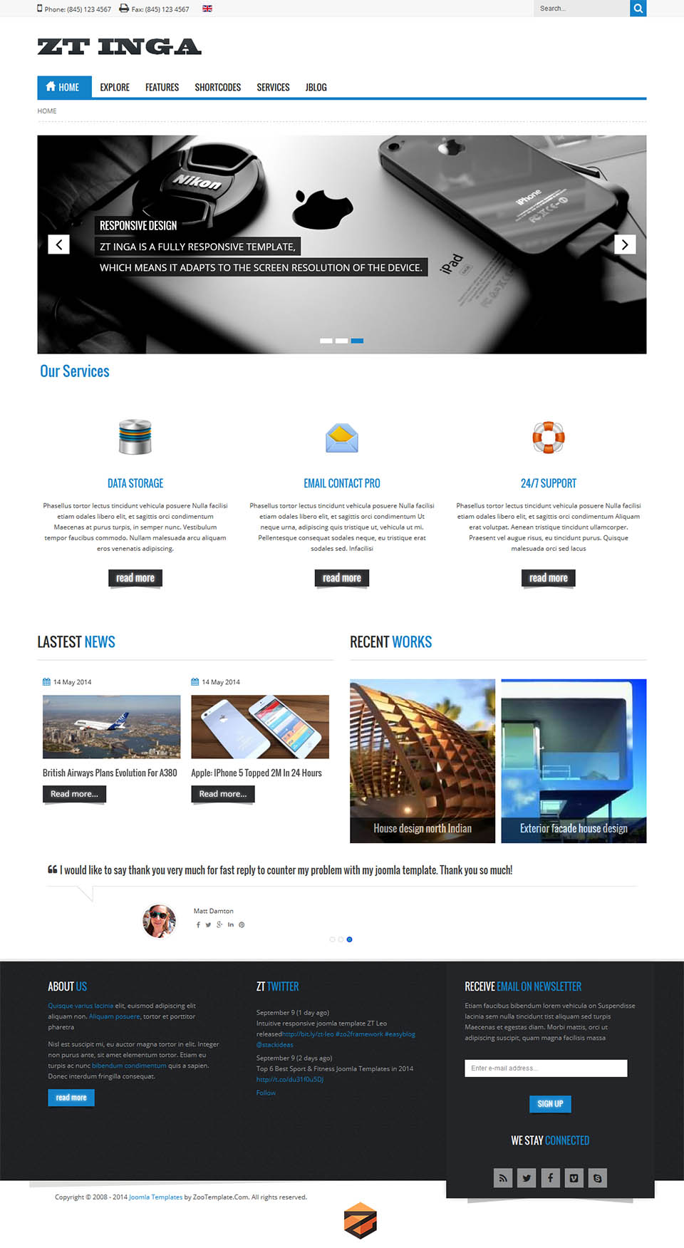 Template ZooTemplate Inga Joomla template ZooTemplate Inga
