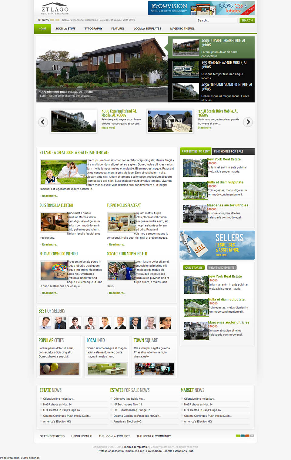 Joomla template ZooTemplate Lago