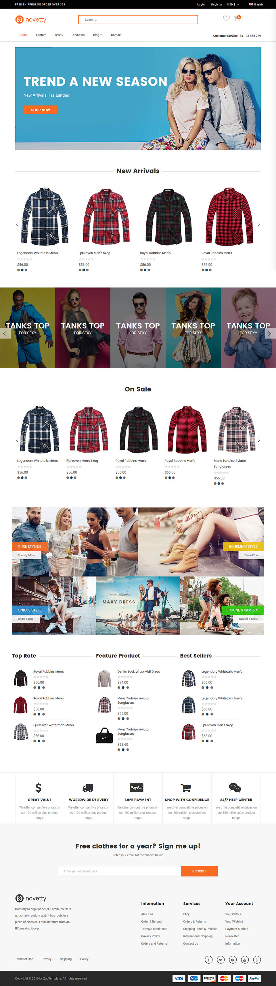 Joomla template ZooTemplate Novetty