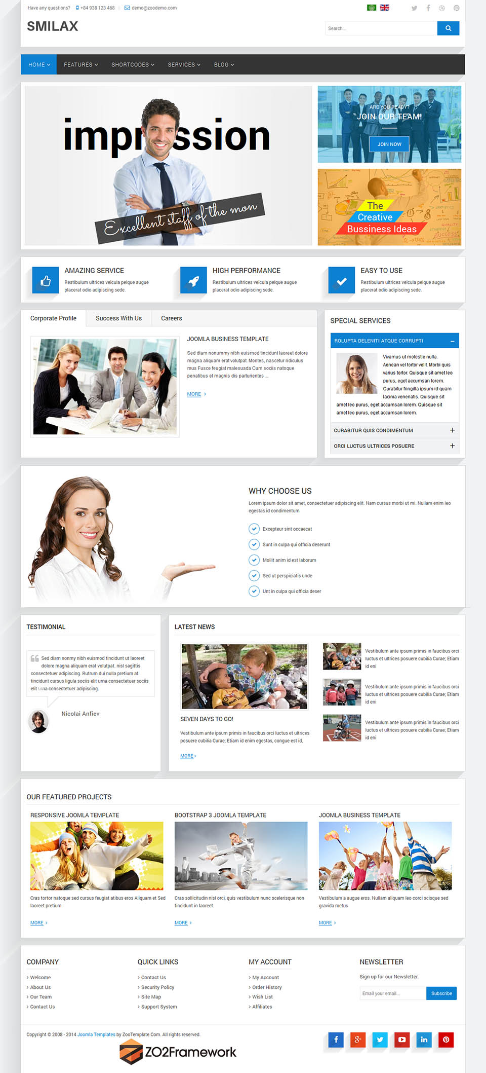 Template ZooTemplate Smilax Joomla template ZooTemplate Smilax